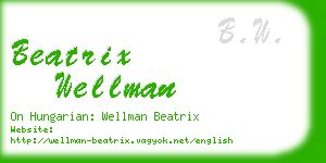 beatrix wellman business card